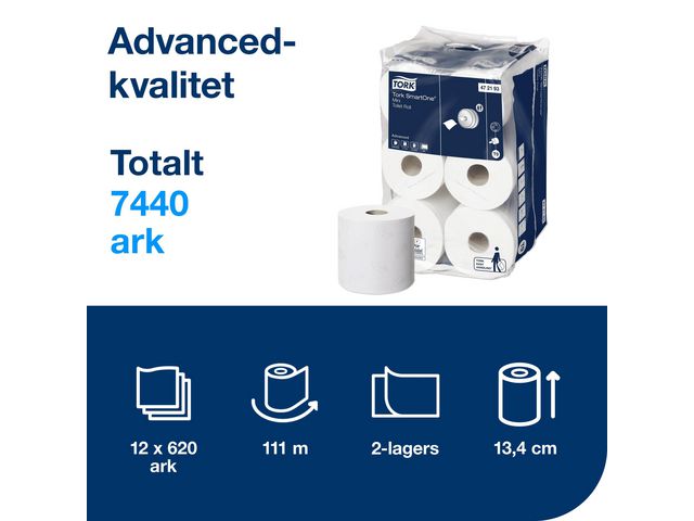 Toalettpapper TORK Adv T9 2-lag 12/fp